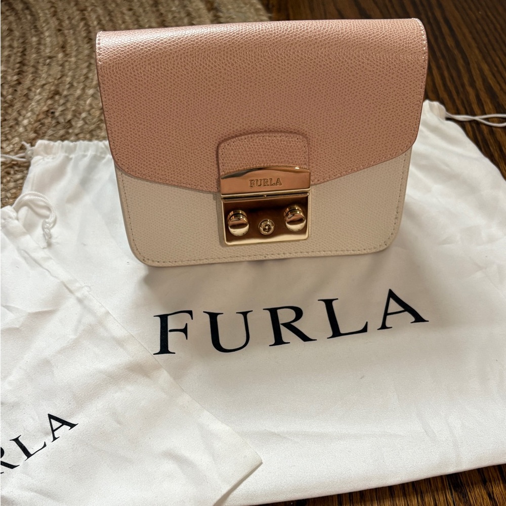 Furla My Play Interchangeable Metropolis Mini Leather Bag